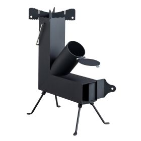 Black Wrought Iron Panels, Camping Stove (Color: Black) Black Wrought Iron Panels, Camping Stove (Color: Black)